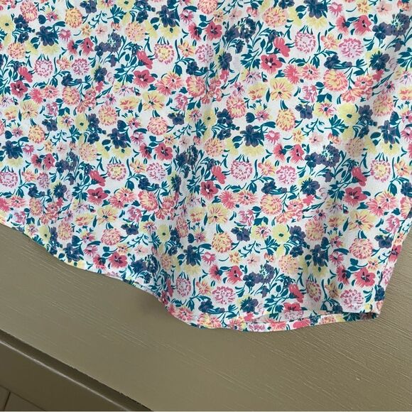 French Connection Floral Print Rounded Hem Cotton Tank Top - Picture 4 of 7